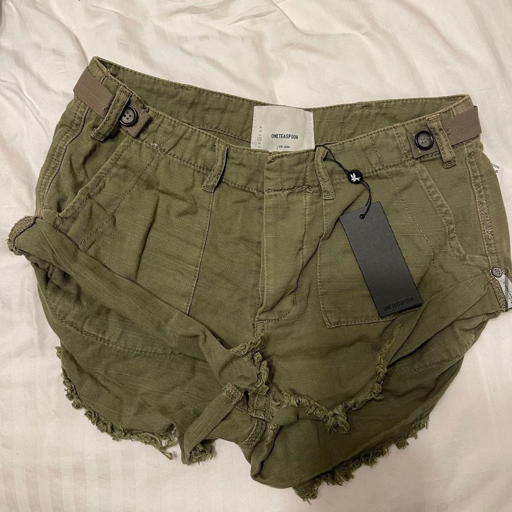 One Teaspoon Bandit Green Shorts